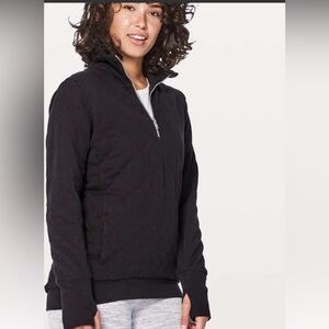Lululemon Forever Warm Quilted Black Pullover Size 4